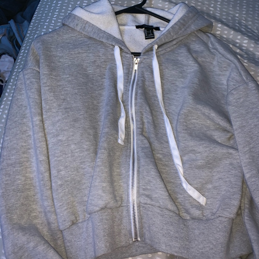 F21 cropped hoodie